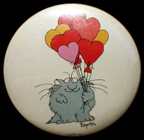 Cat with Heart Balloons