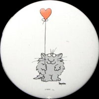 Cat with Heart Balloon