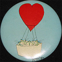 Cats Aloft in Heart Balloon