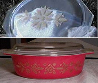 Pyrex Oval Glass Casserole and Stainless Stand As Is (1.5qt